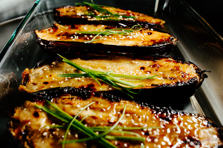 Oven-Roasted Eggplant with Caramelized Miso Recipe · i am ...
