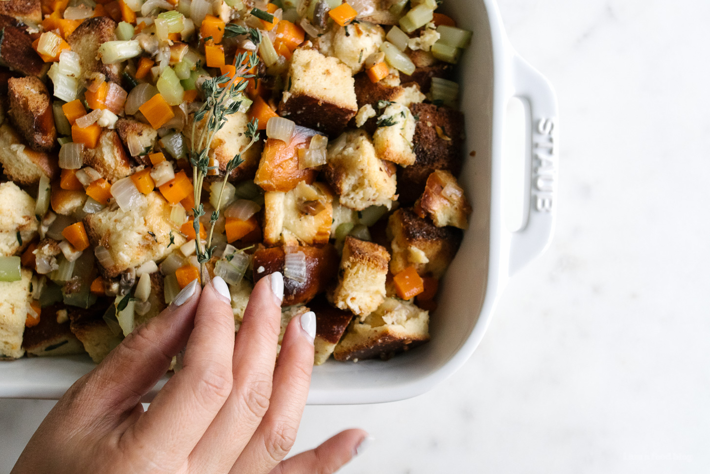 Mushroom, Rosemary & Thyme Challah Stuffing · i am a food blog i am a