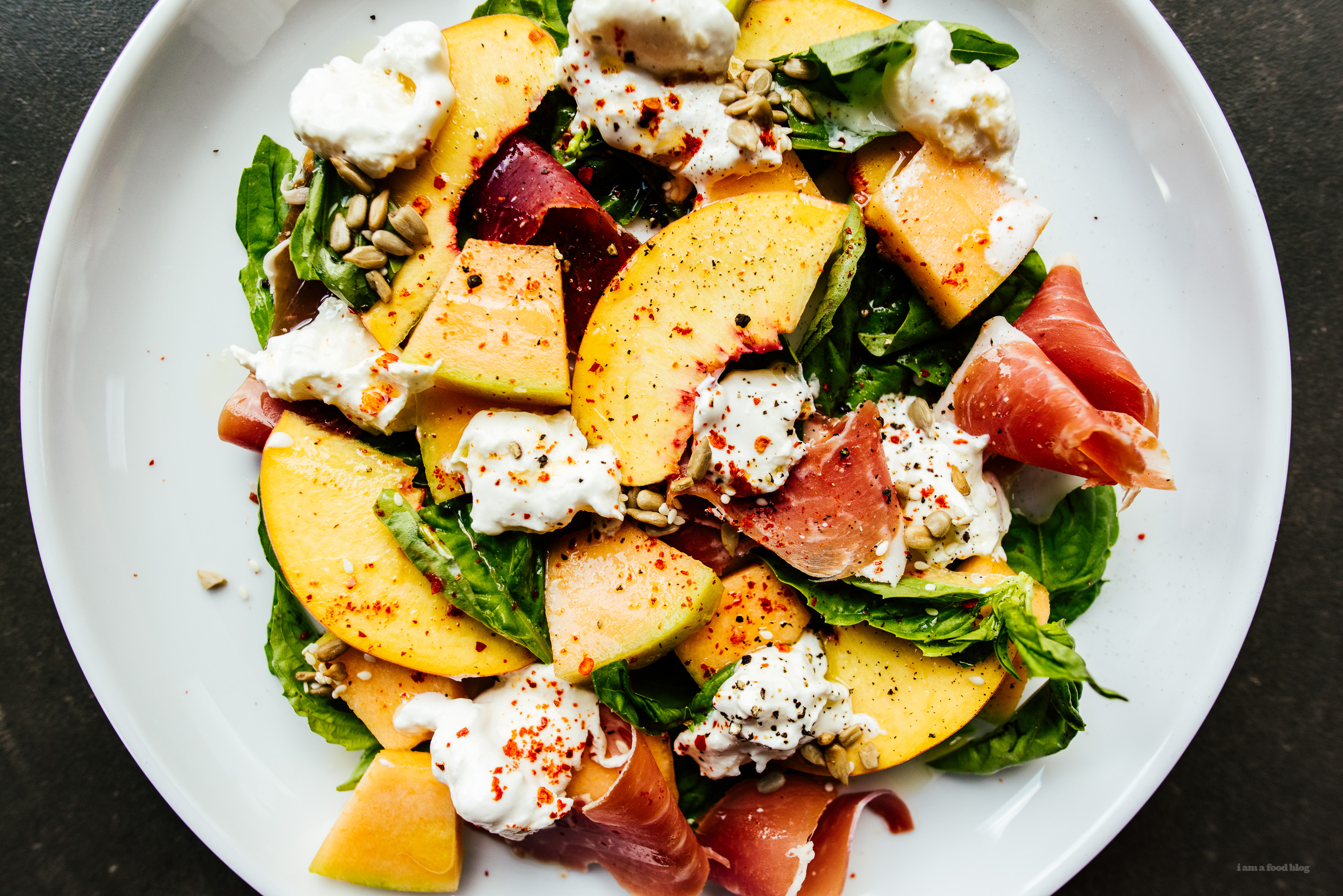 The Summer Salad You Should Make Right Now: Peach Melon Basil and Burrata