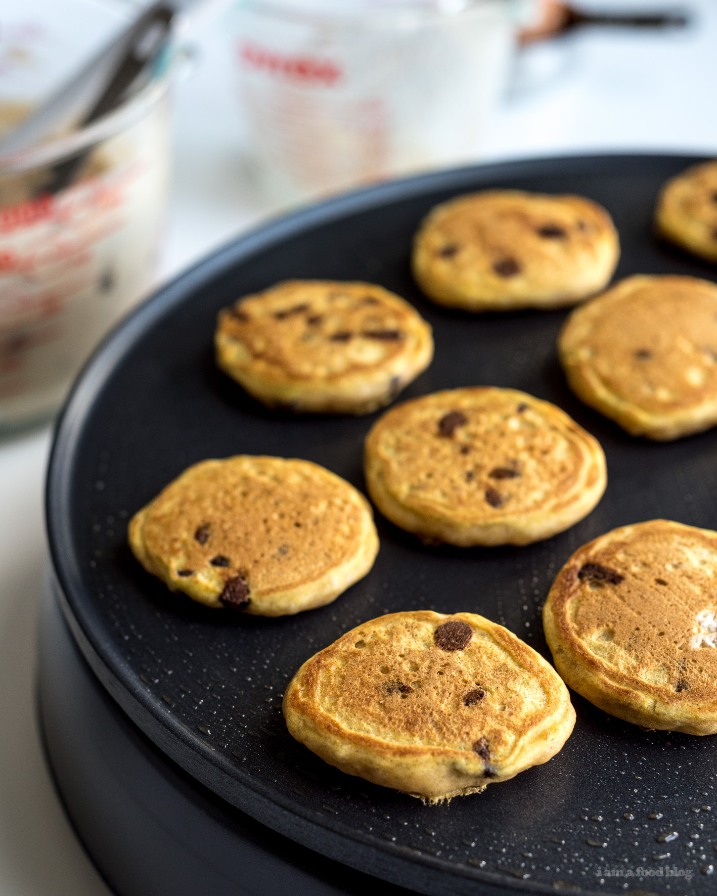 OneBowl Pumpkin Chocolate Chip Mini Pancakes · i am a food blog i am a