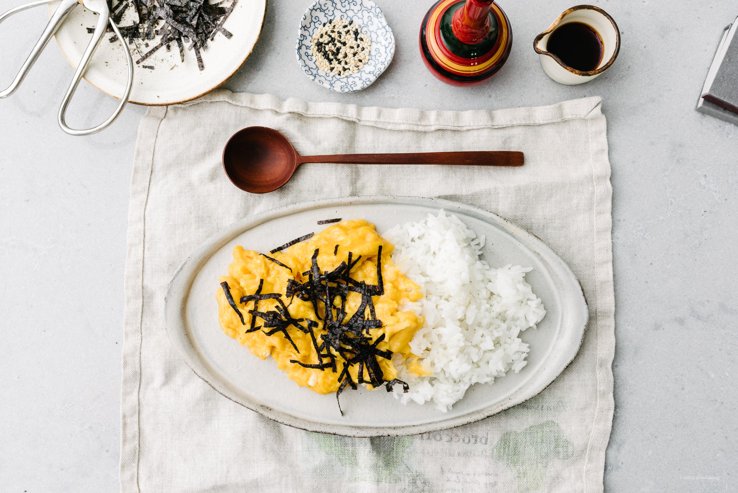 Soft Scrambled Japanese Tamago Rice Bowl Recipe
