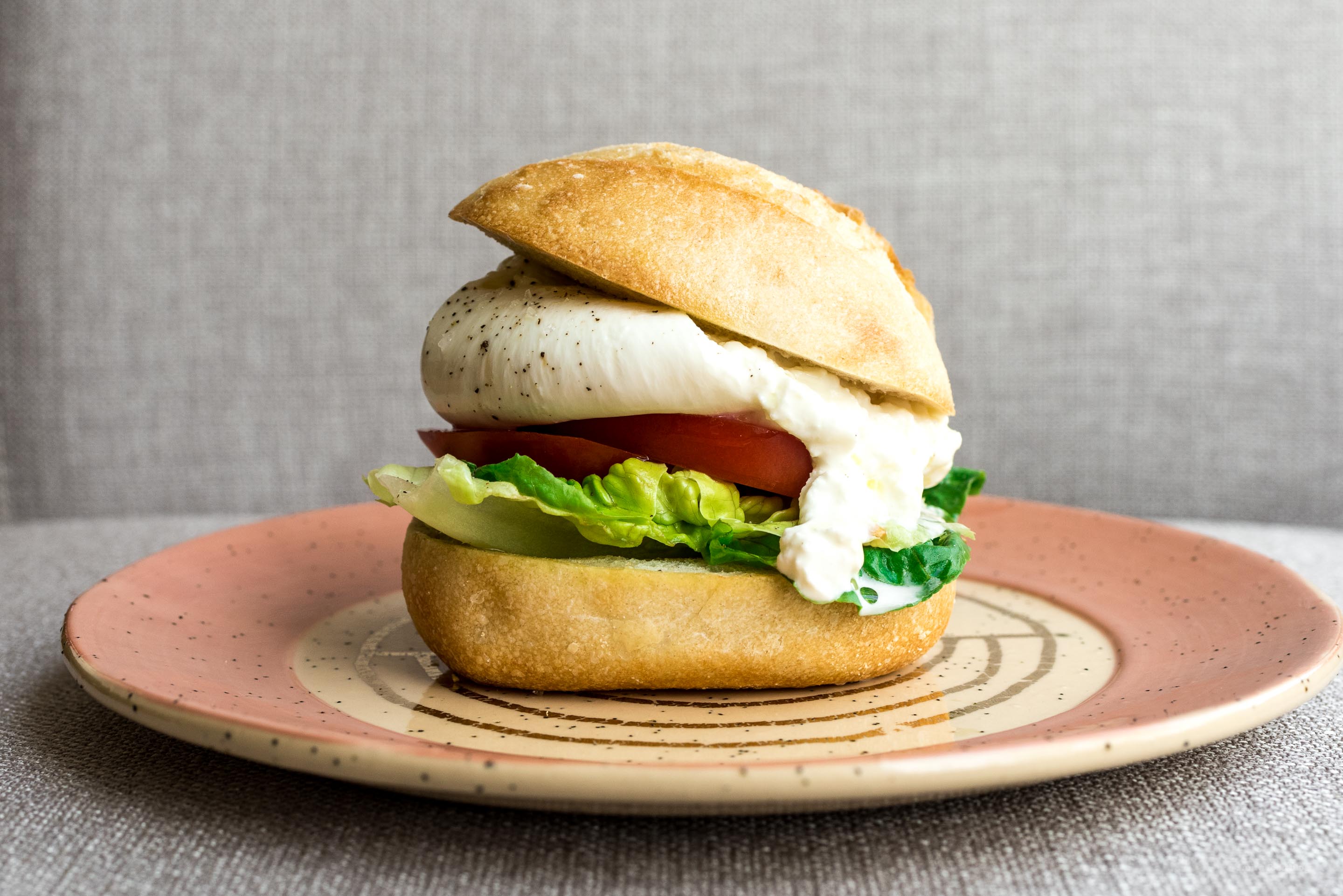 The Best Way to Eat Tomatoes This Summer: BLT Burrata, Lettuce, and Tomato Sandwich