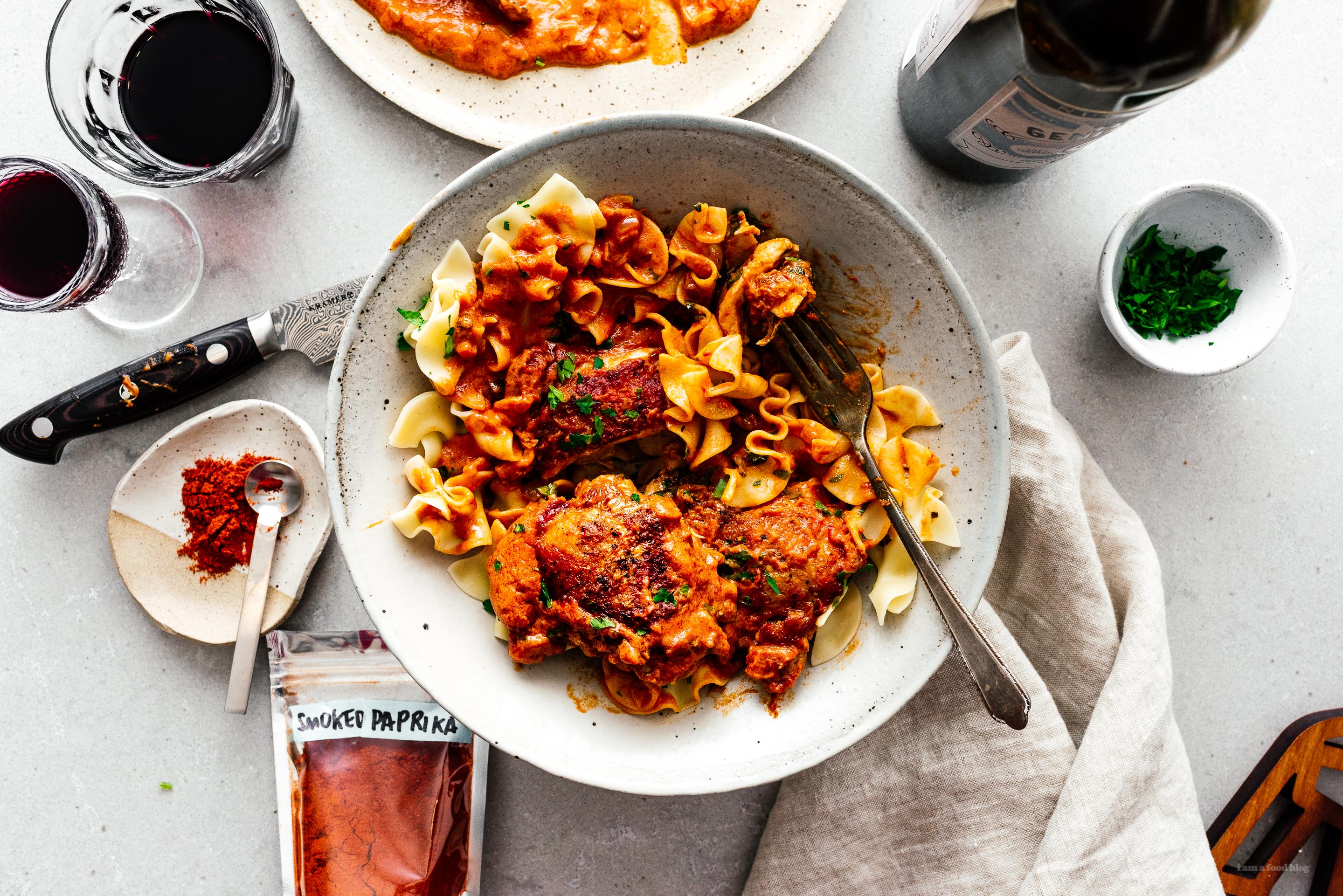 One Skillet Oven Roasted Paprikash Chicken Thighs Recipe