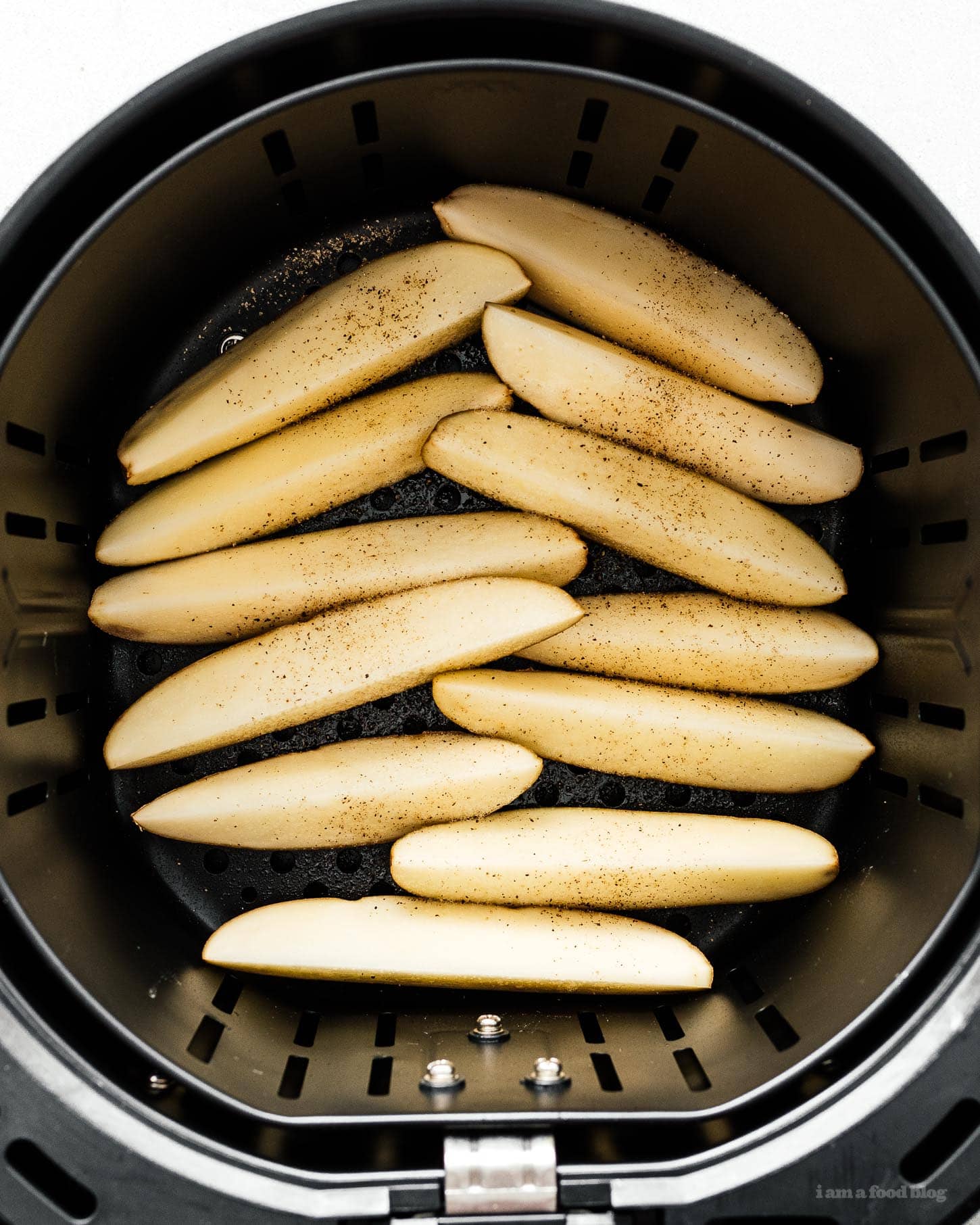 Crispy Air Fryer Parmesan and Thyme Roasted Wedge Fries · i am a food
