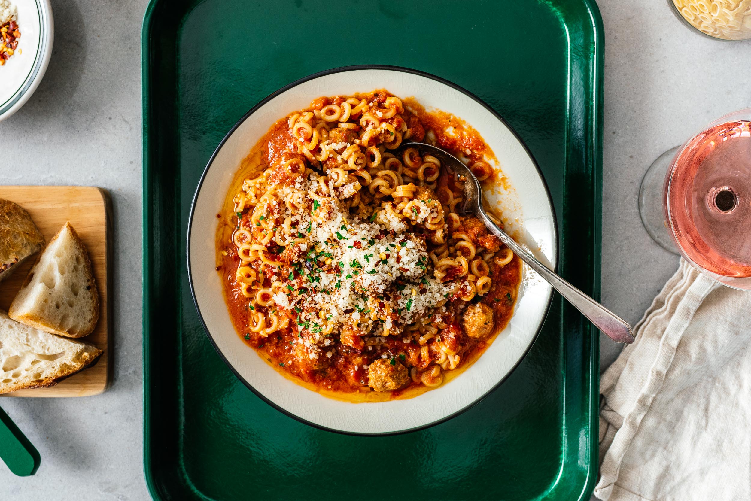 Homemade SpaghettiOs with Mini Meatballs