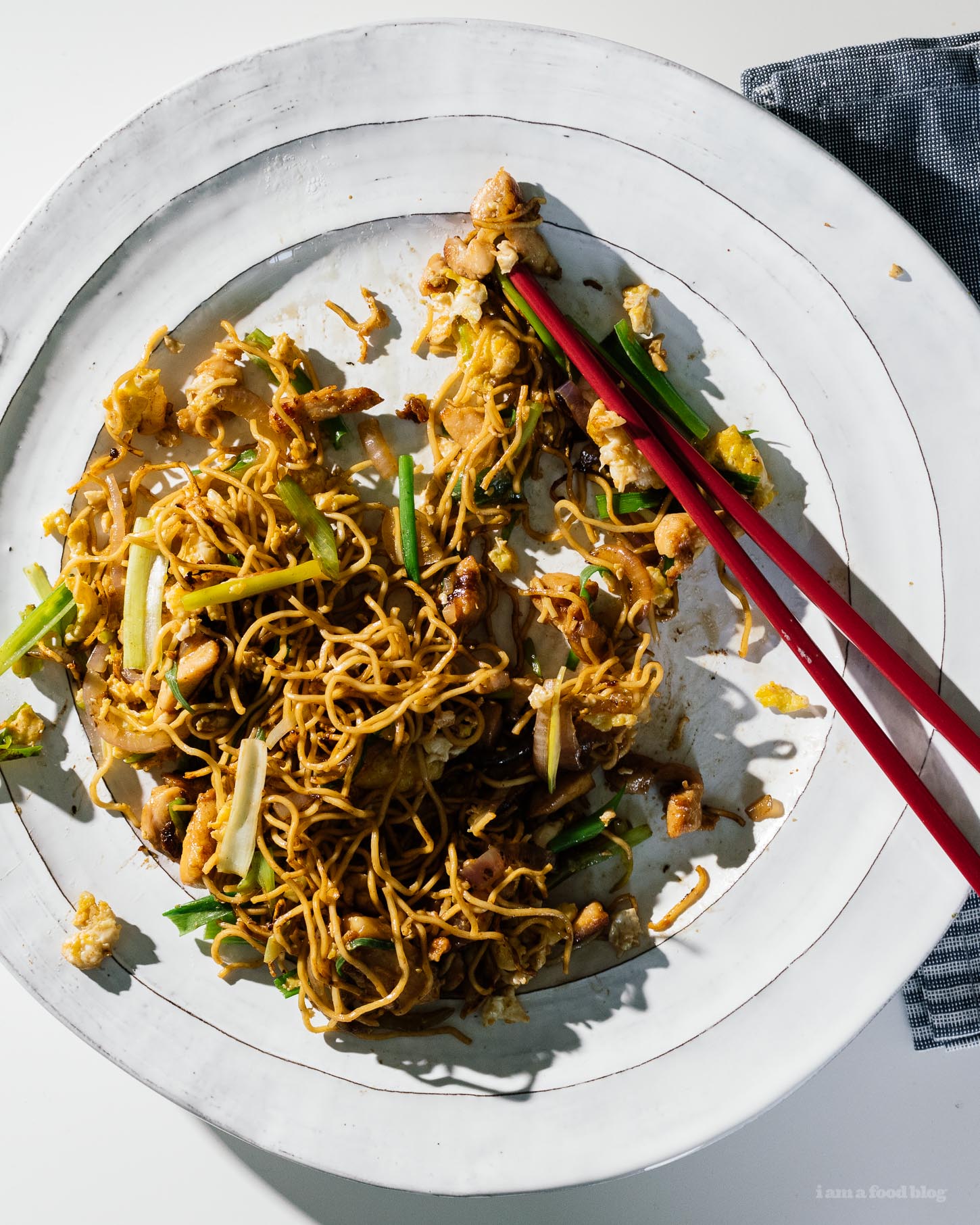 Easy Chicken Chow Mein from I Am a Food Blog on foodiecrush.com