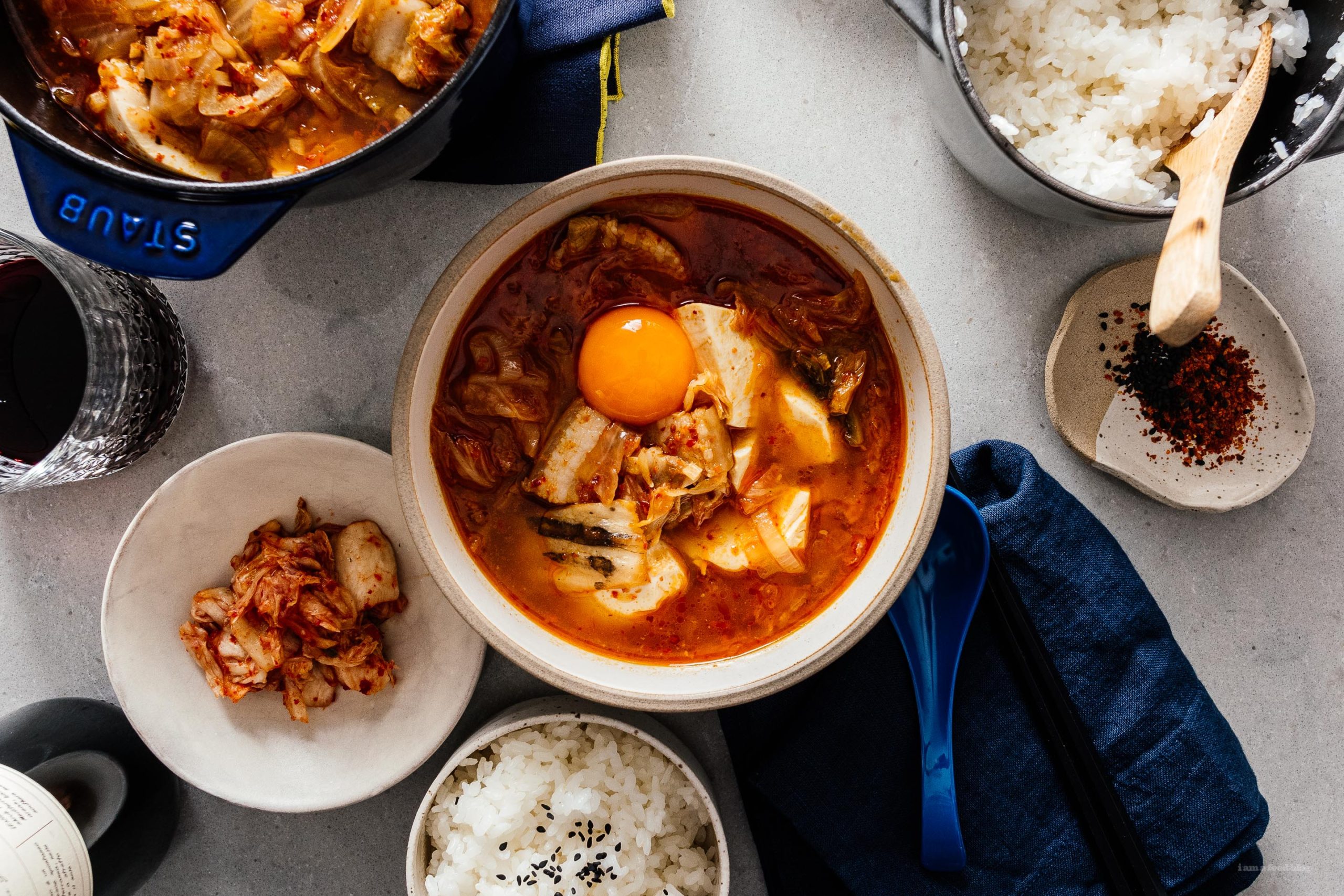 Sundubu Jjigae/Spicy Kimchi Soft Tofu Stew