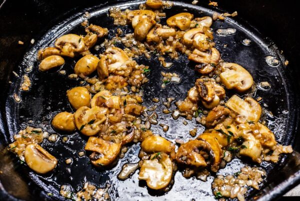 sauteing mushrooms in butter | www.iamafoodblog.com