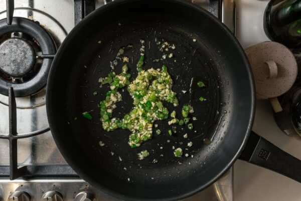frying up garlic | www.iamafoodblog.com