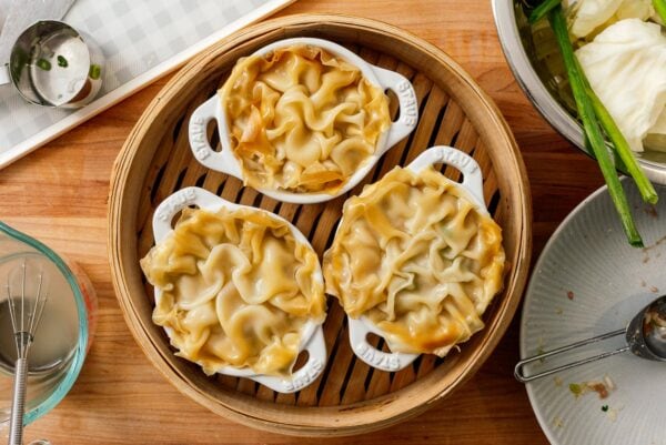 Steamed Tiktok soup dumpling lasagna | www.iamafoodblog.com